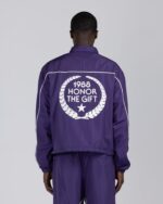 Honeycomb Ripstop Track Jacket Purple side view