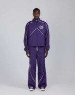 Honeycomb Ripstop Track Jacket Purple streetwear look