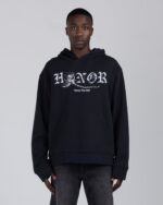Fallen Rose Hoodie Black worn by model