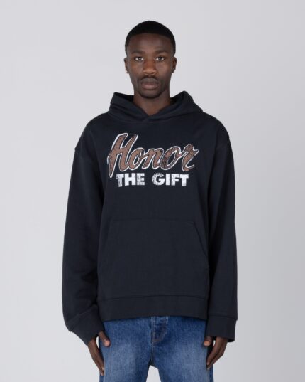 Heart & Pride Hoodie Black worn by model