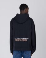 Heart & Pride Hoodie Black graphic detail