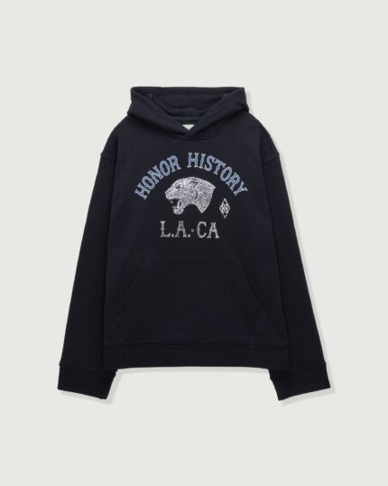 Honor History Hoodie Black front view with panther graphic