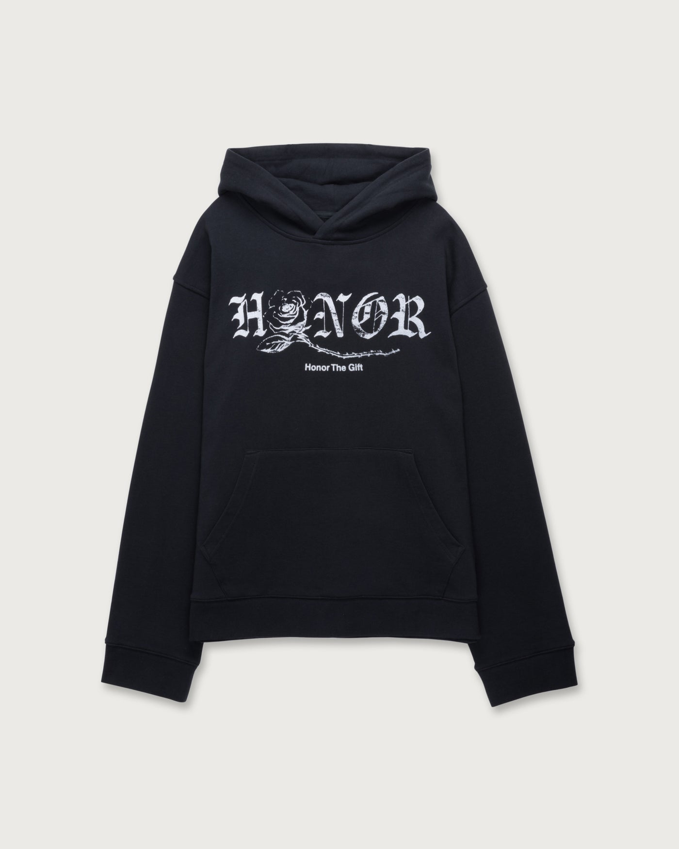Fallen Rose Hoodie - Black Fallen Rose Hoodie Black front view