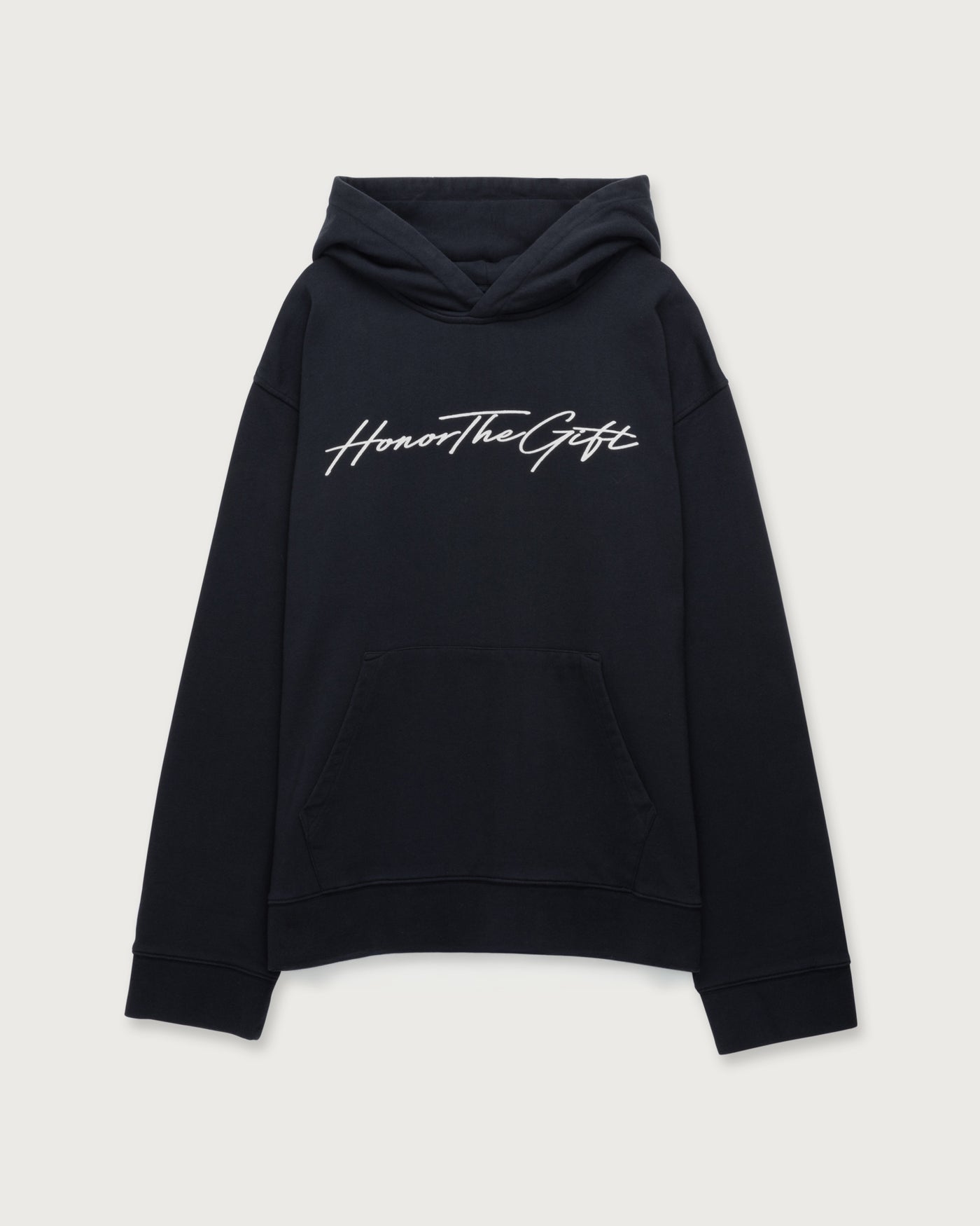 Script Hoodie - Black Script Hoodie Black front view