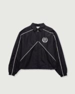 Honeycomb Ripstop Track Jacket Black front view