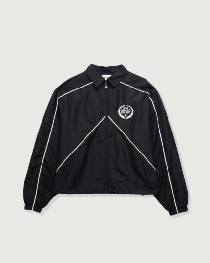 Honeycomb Ripstop Track Jacket Black front view