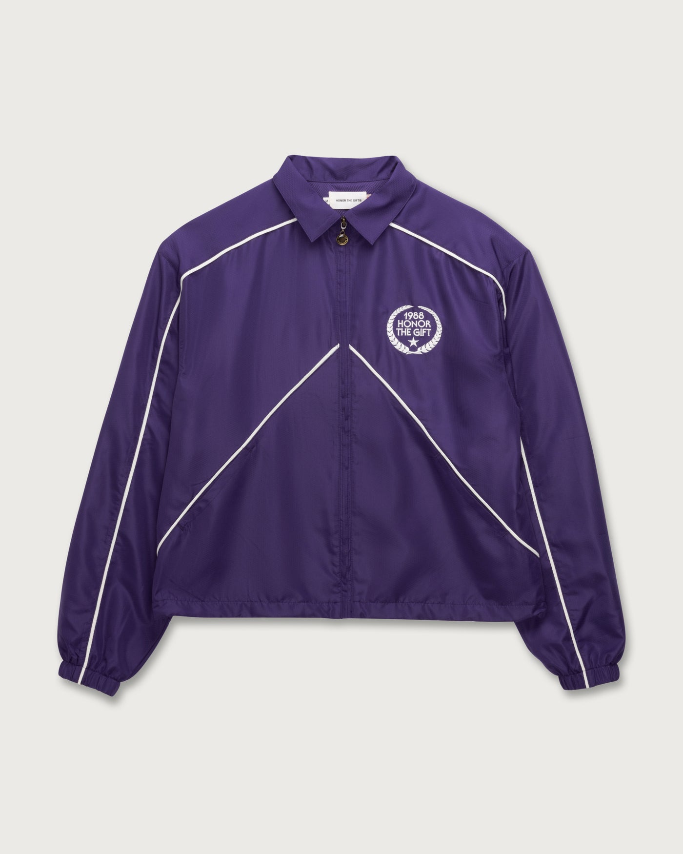 Honeycomb Ripstop Track Jacket - Purple Honeycomb Ripstop Track Jacket Purple front view