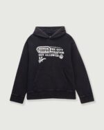 Not Allowed Hoodie Black front view
