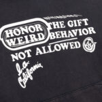 Not Allowed Hoodie Black flat front view