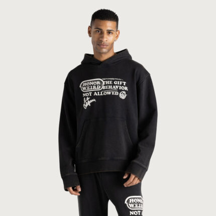 Not Allowed Hoodie Black worn by model