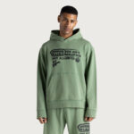 Not Allowed Hoodie Mint worn by model