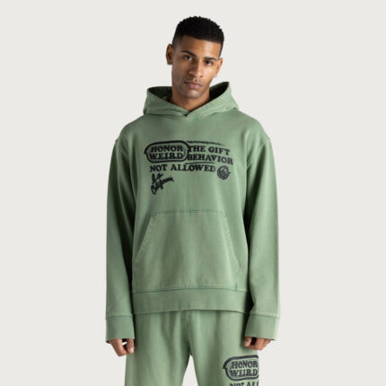 Not Allowed Hoodie Mint worn by model
