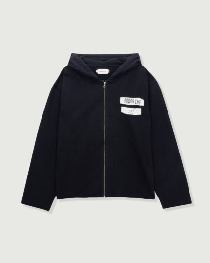 Running Shit Since 1988 Zip Hoodie Black front view