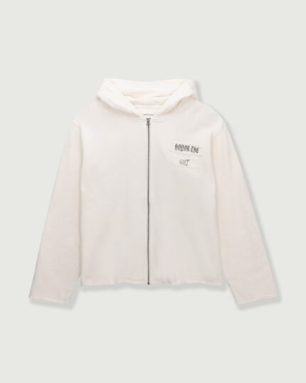Running Shit Since 1988 Zip Hoodie White front view