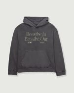 Breathe In Breathe Out Hoodie Black front view