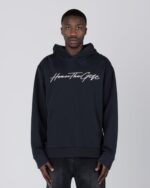 Script Hoodie Black streetwear look