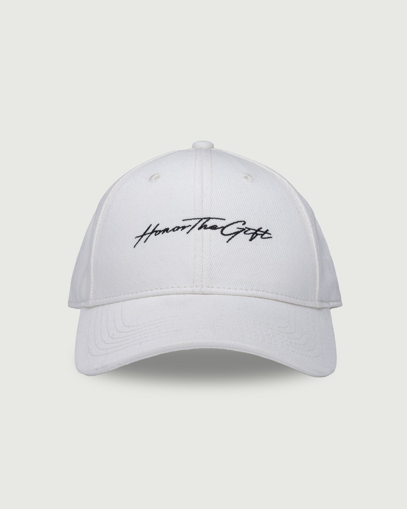Script Hat - Bone Script Hat Bone front view
