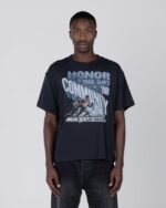 Community Tee Black worn by model