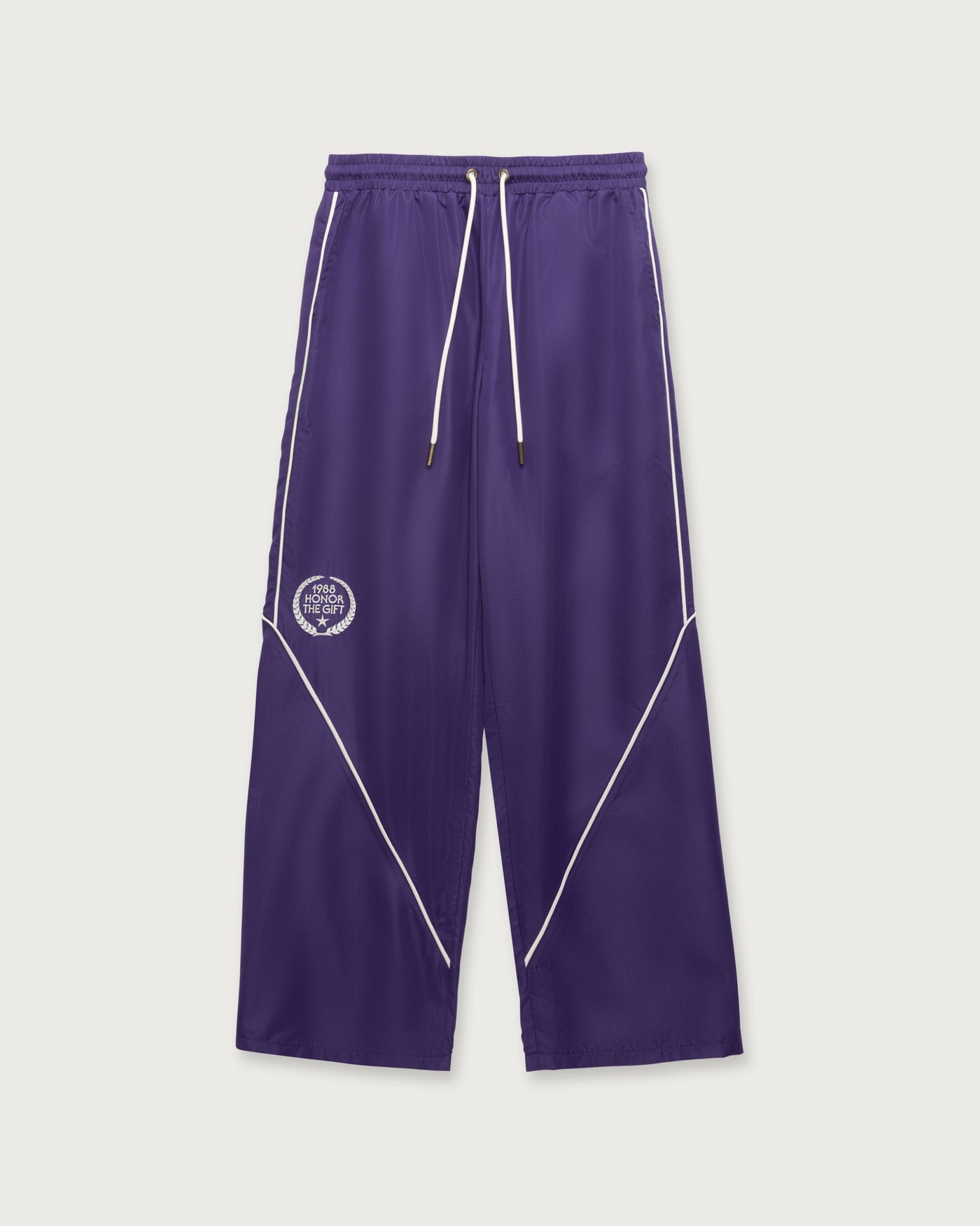 Honeycomb Ripstop Track Pant - Purple Honeycomb Ripstop Track Pant Purple front view