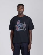 Life Outside Tee Black worn by model