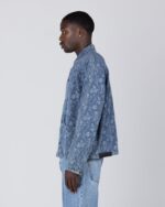Floral Utility Jacket Light Indigo side view