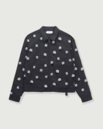 Flowers Beaded Jacket Black front view