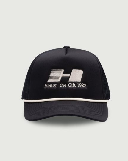 Frequency Trucker Cap Black front view