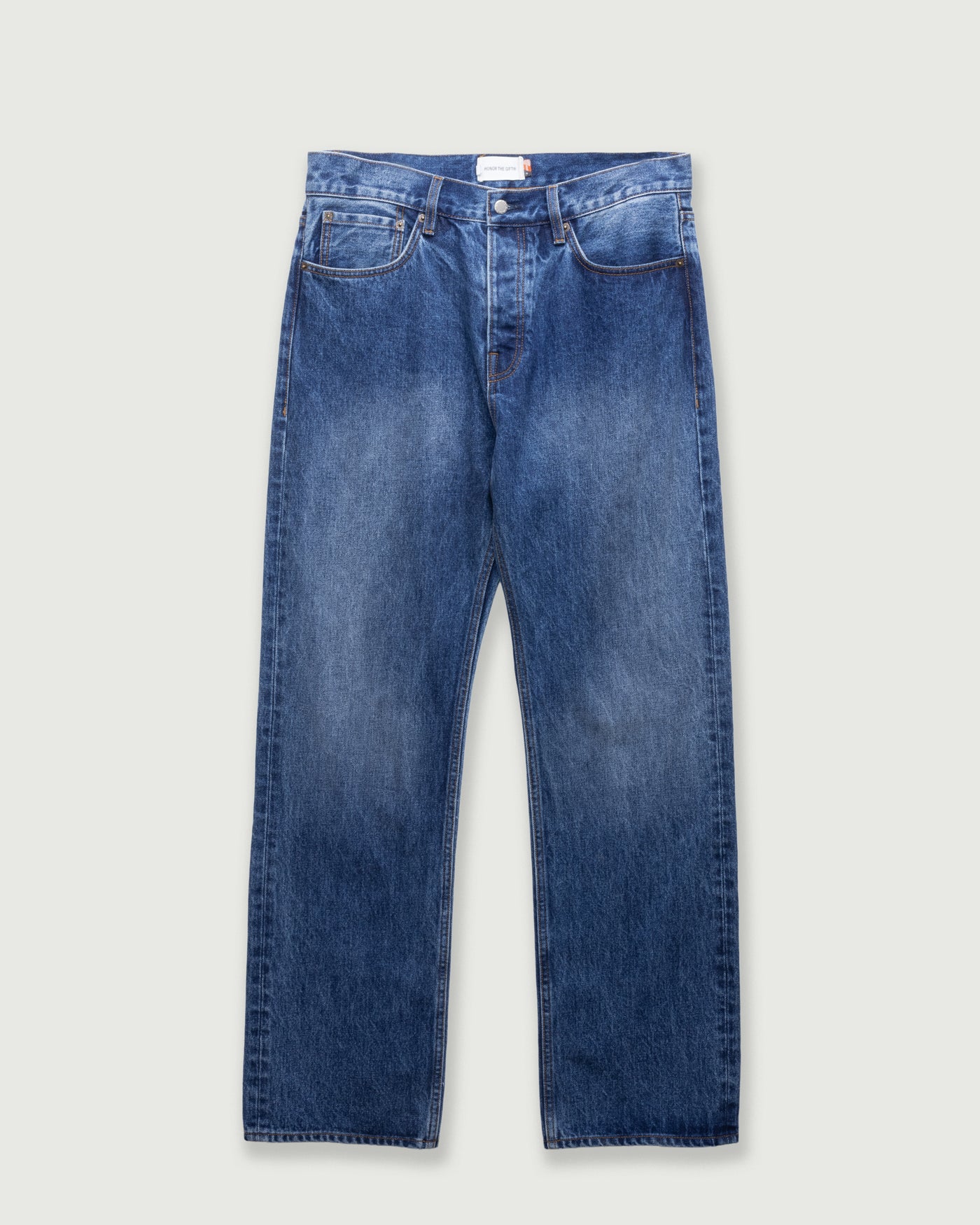 Honor 5 Pocket Denim - Medium Indigo Honor 5 Pocket Denim Medium Indigo front view