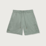 Satin Drawcord 7 inch Shorts Sage front view
