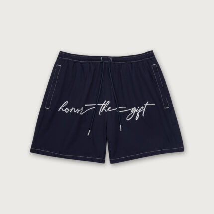 Hybrid Cursive 5 inch Trunk Navy front view