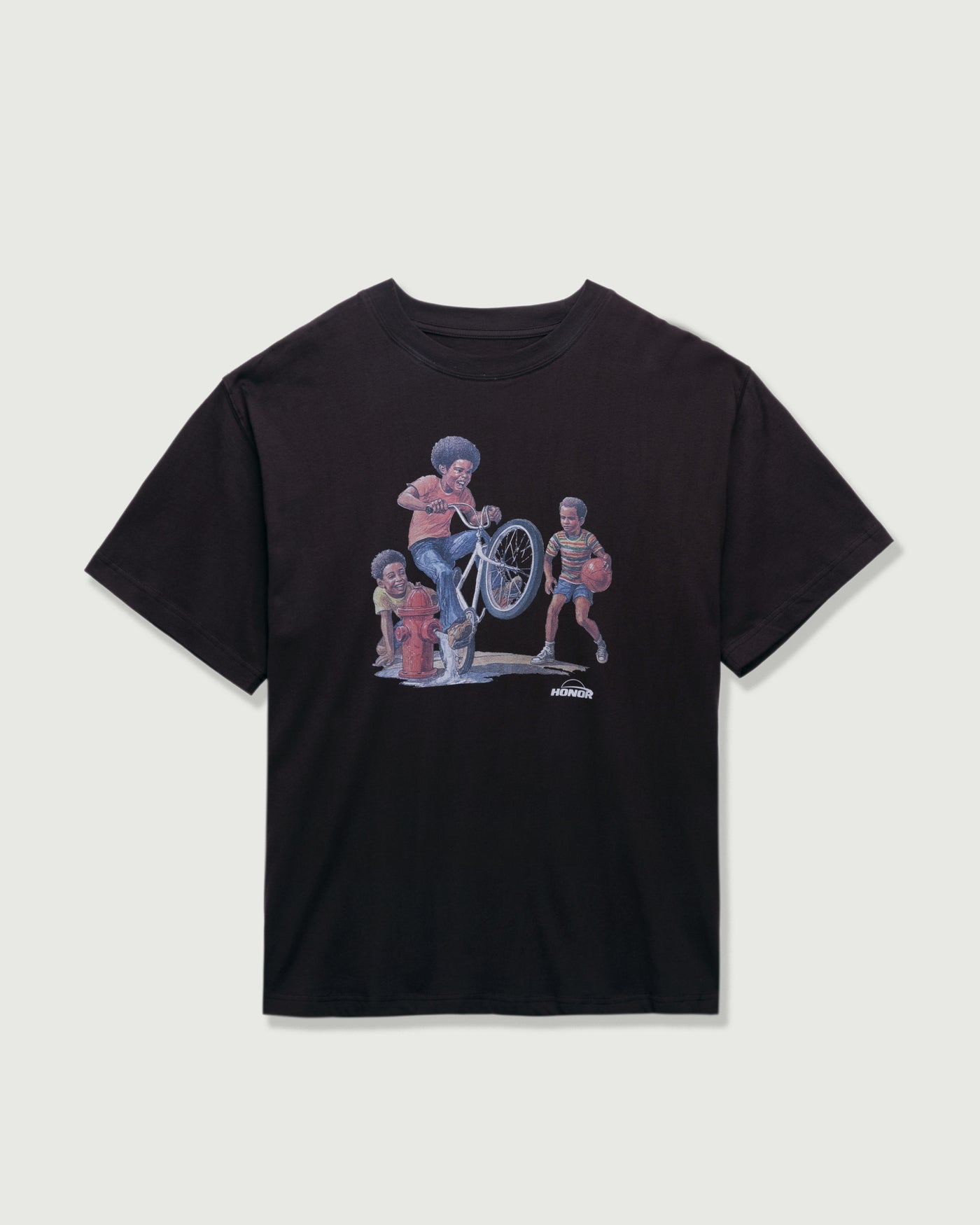 Life Outside Tee - Black Life Outside Tee Black front view