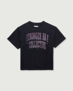 Stronger As A Collective Tee Black front view