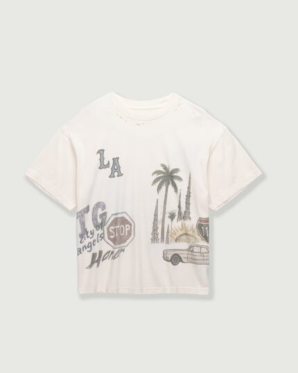 All Over Los Angeles Tee Bone front view