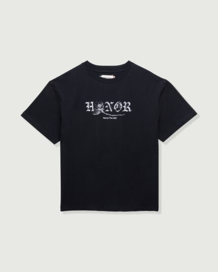 Fallen Rose Tee Black front view