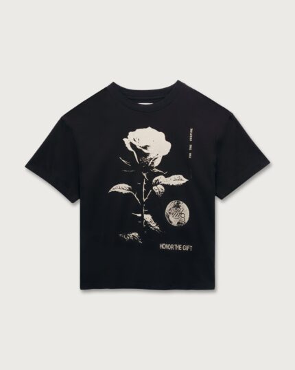Rose From Concrete Tee Black front view