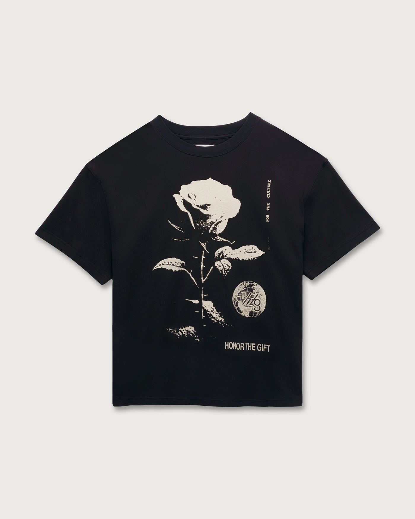 Rose From Concrete Tee - Black Rose From Concrete Tee Black front view