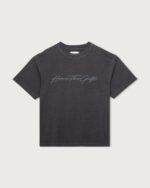 Script Tee Vintage Black front view