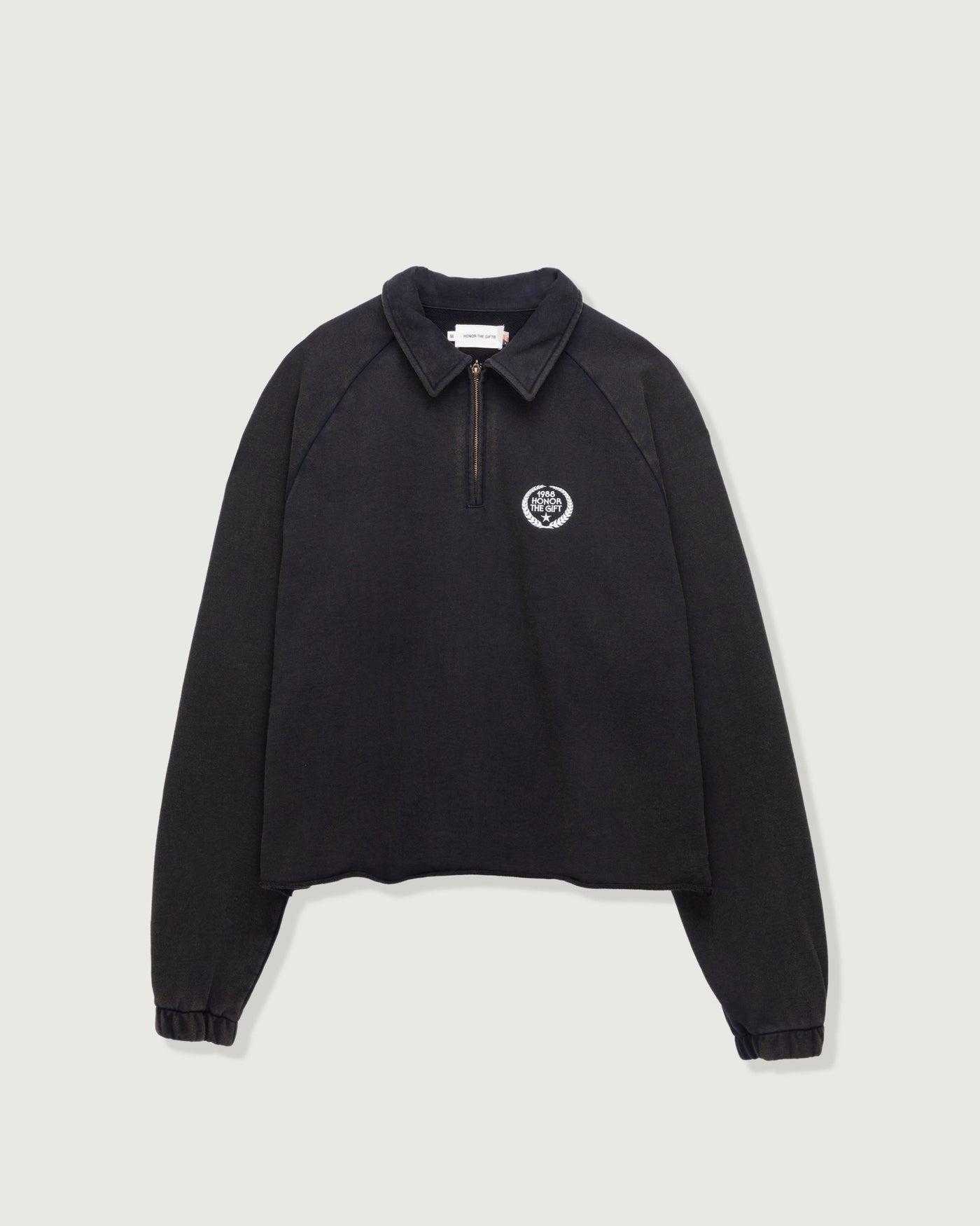 Vintage Terry Quarter Zip - Vintage Black Vintage Terry Quarter Zip Vintage Black front view