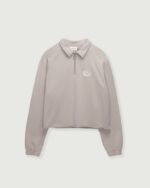 Vintage Terry Quarter Zip Vintage Stone front view