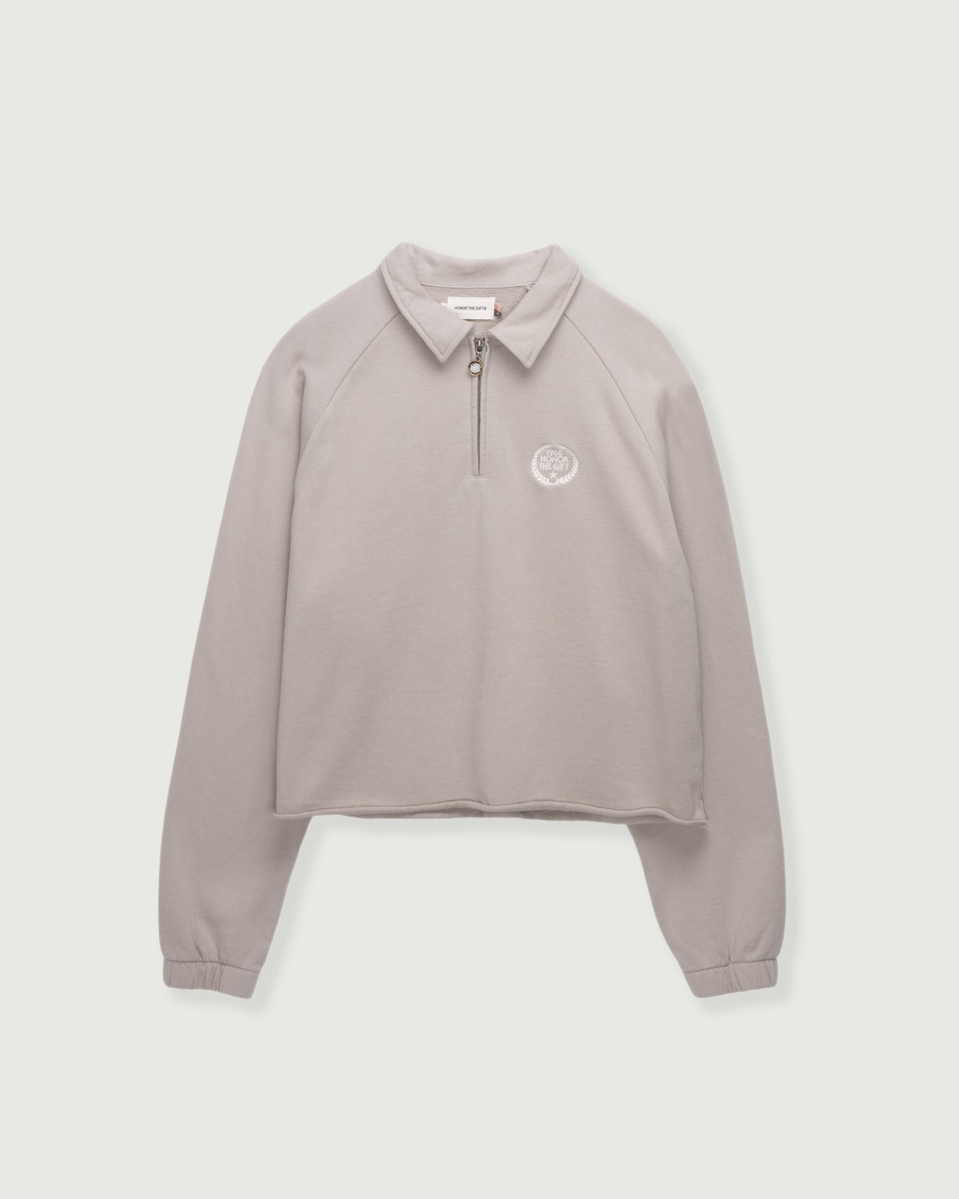 Vintage Terry Quarter Zip - Vintage Stone Vintage Terry Quarter Zip Vintage Stone front view