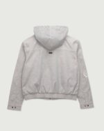 Twill Hooded Jacket Stone back view