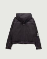 Twill Hooded Jacket Black back view