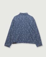 Floral Utility Jacket Light Indigo back view