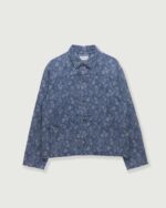 Floral Utility Jacket Light Indigo front view