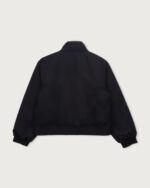 Script Puffer Jacket Black back view