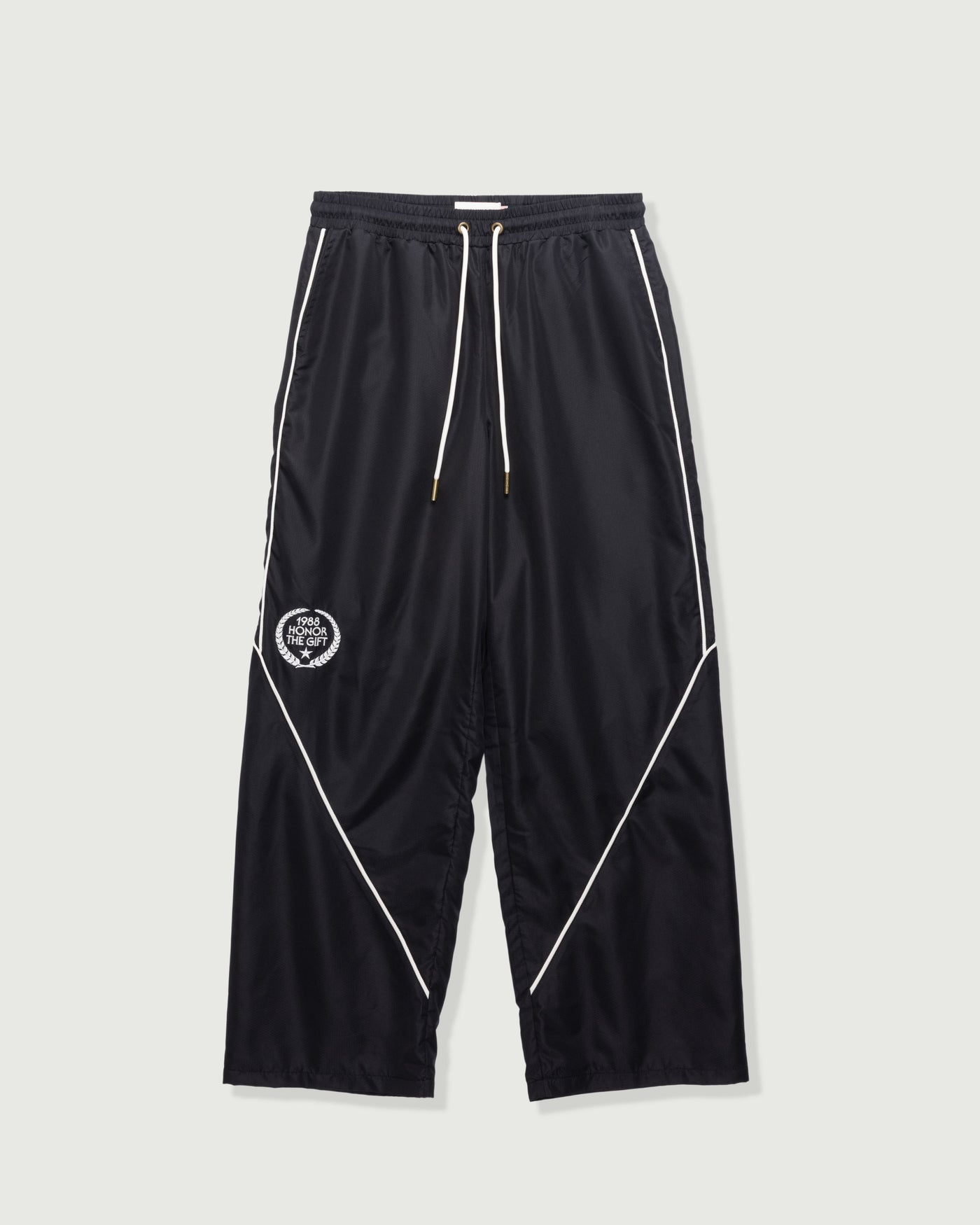 Honeycomb Ripstop Track Pant - Black Honeycomb Ripstop Track Pant Black front view