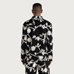 Floral Ribbon Button Up Black streetwear look