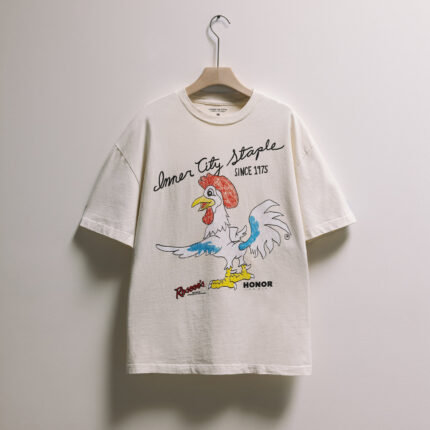 HTG x Roscoe's Tee Bone rooster graphic