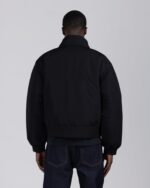 Script Puffer Jacket Black side view