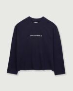 Dont Overthink It Crew Navy front view